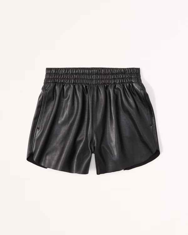 Vegan Leather Dolphin-Hem Short | Abercrombie & Fitch (US)