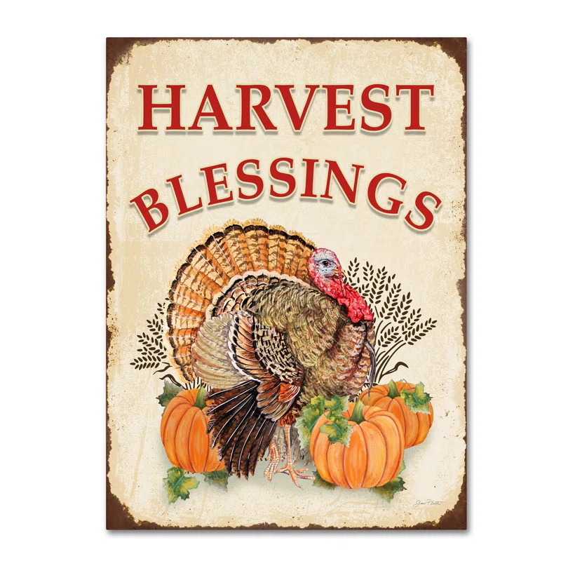 The Holiday Aisle® 'Thanksgiving 10' Graphic Art Print on Wrapped Canvas | Wayfair | Wayfair North America