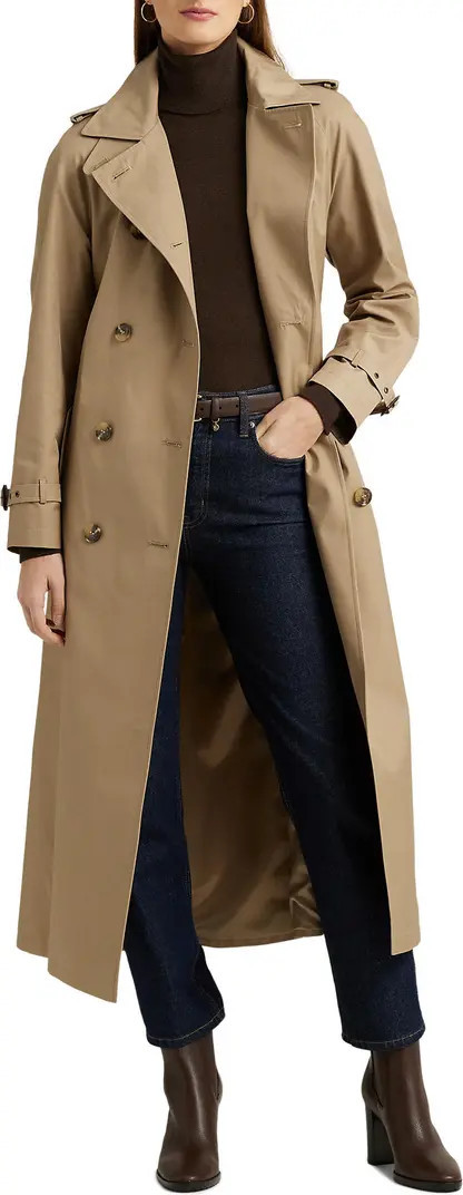 Belted Cotton Blend Gabardine Trench Coat | Nordstrom