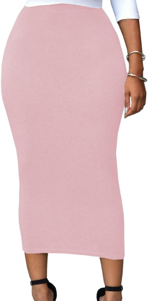 Lrady Women's High Waist Slim Bodycon Party Club Night Out Maxi Long Pencil Skirts | Amazon (US)