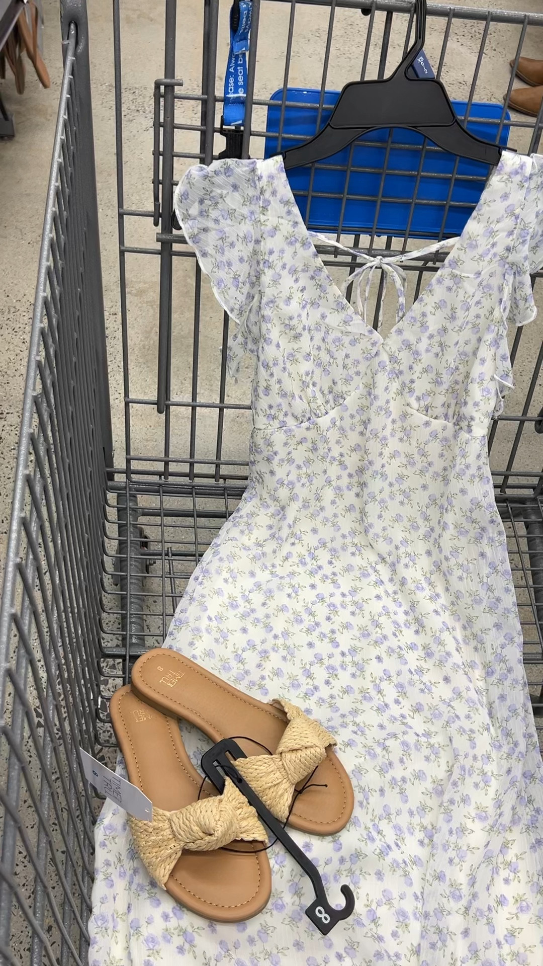 Walmart softgirl floral mid dress with flutter sleeevs, lined. Also comes in blue. I went up one size to a medium. Great Mother’s Day dress! Under $20!! #walmartfashion 

#LTKMothersDay #LTKOver40