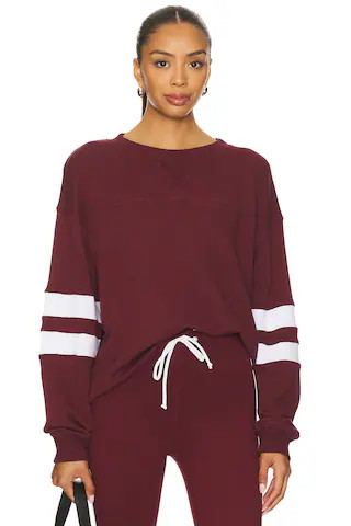 YEAR OF OURS Varsity Sweatshirt in Burgundy & Cream from Revolve.com | Revolve Clothing (Global)