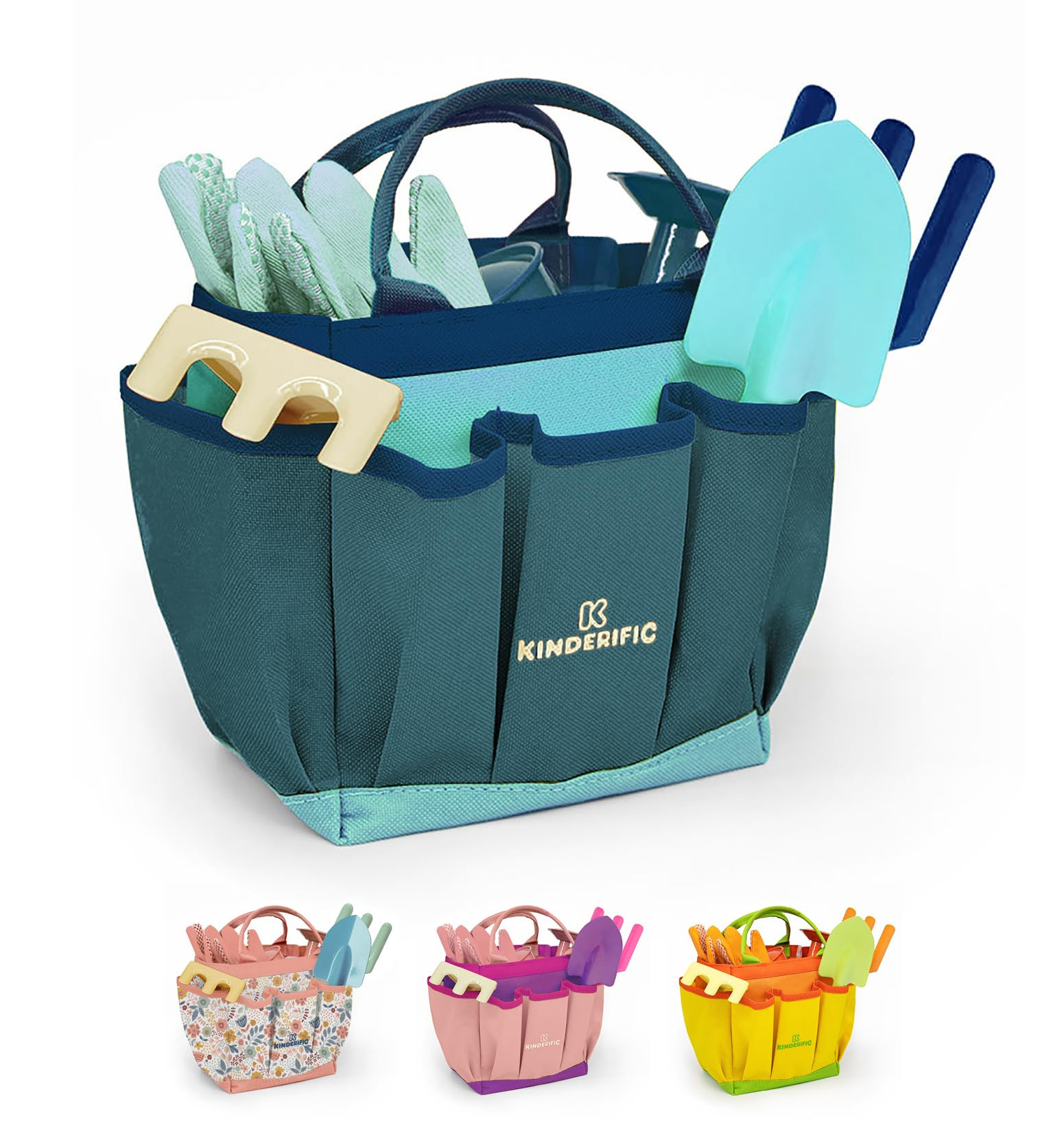 Gardening Set, Tool Kit, for Kids, STEM, Includes Tote Bag, Spade, Watering Can, Rake, Fork, Trow... | Amazon (US)
