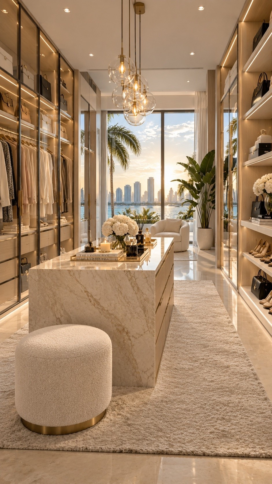 Shop This Room ✨ Create a polished Miami-inspired walk-in closet with warm lighting, sleek built-ins and elegant natural stone details. Shop similar pieces and decor through my LTK link below.

#WalkInCloset #LuxuryCloset #ClosetDesign #DressingRoom #MiamiInterior #MiamiHome #LuxuryInteriors #ModernInterior #NeutralInteriors #QuietLuxury #HomeInspo #InteriorDesign #LuxuryHome #LTKHome #LTKFinds