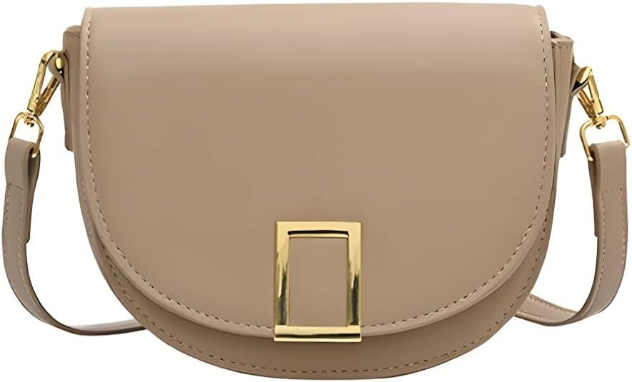 Saddle Purses Small Crossbody Bags for Women Faux Leather Fashion Shoulder Bag Ladies Lightweight... | Amazon (US)