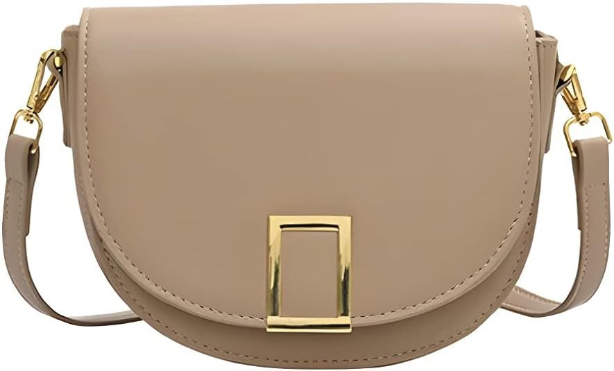 Saddle Purses Small Crossbody Bags for Women Faux Leather Fashion Shoulder Bag Ladies Lightweight... | Amazon (US)