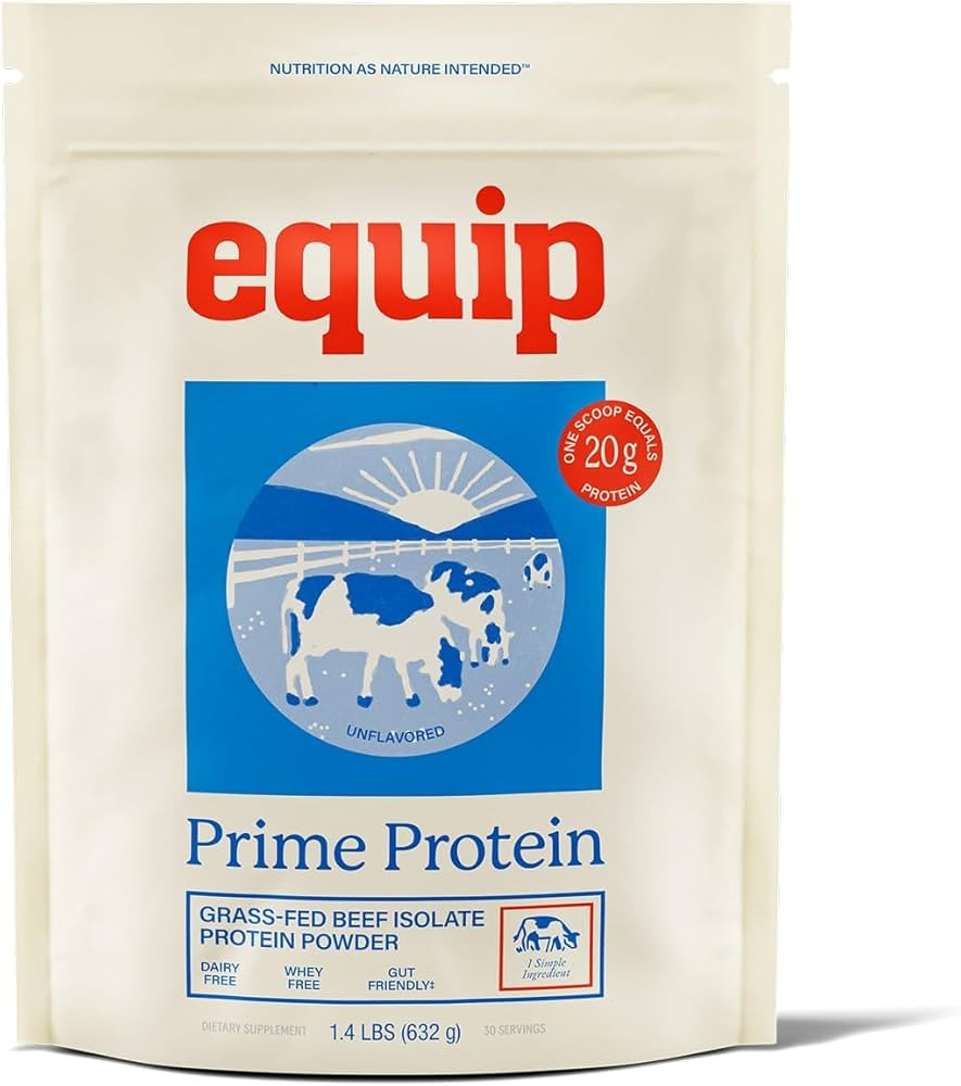 Equip Foods Prime Protein Powder | Clean, Grass Fed Beef Protein Powder | Carnivore Protein Isola... | Amazon (US)