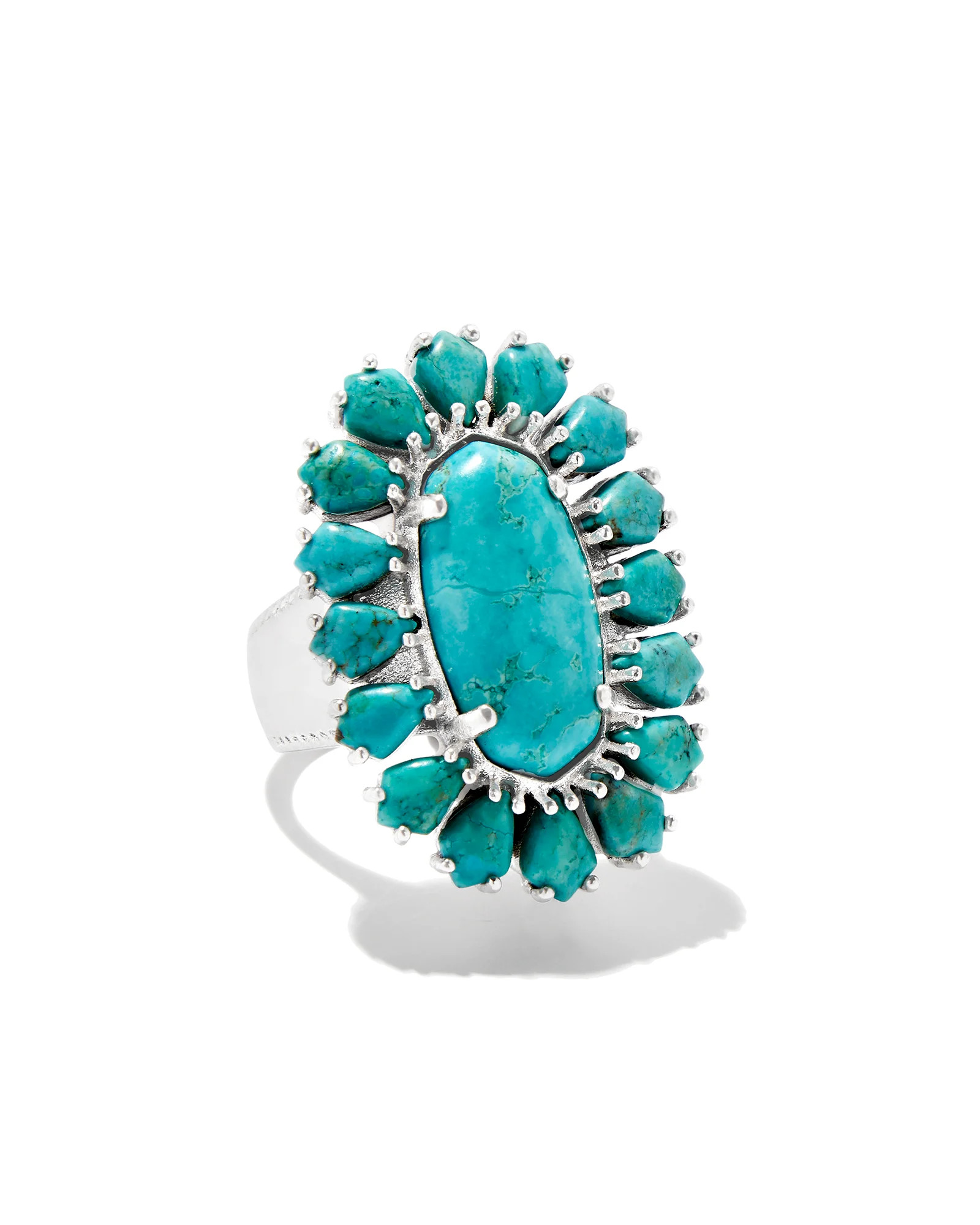 Wrangler® x Yellow Rose by Kendra Scott Laurel Statement Ring in Variegated Turquoise Magnesite ... | Kendra Scott