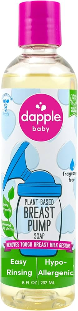 Dapple Breast Pump Soap Baby, 8 Fl Oz Bottle, Fragrance Free, Plant Based & Hypoallergenic Liquid... | Amazon (US)