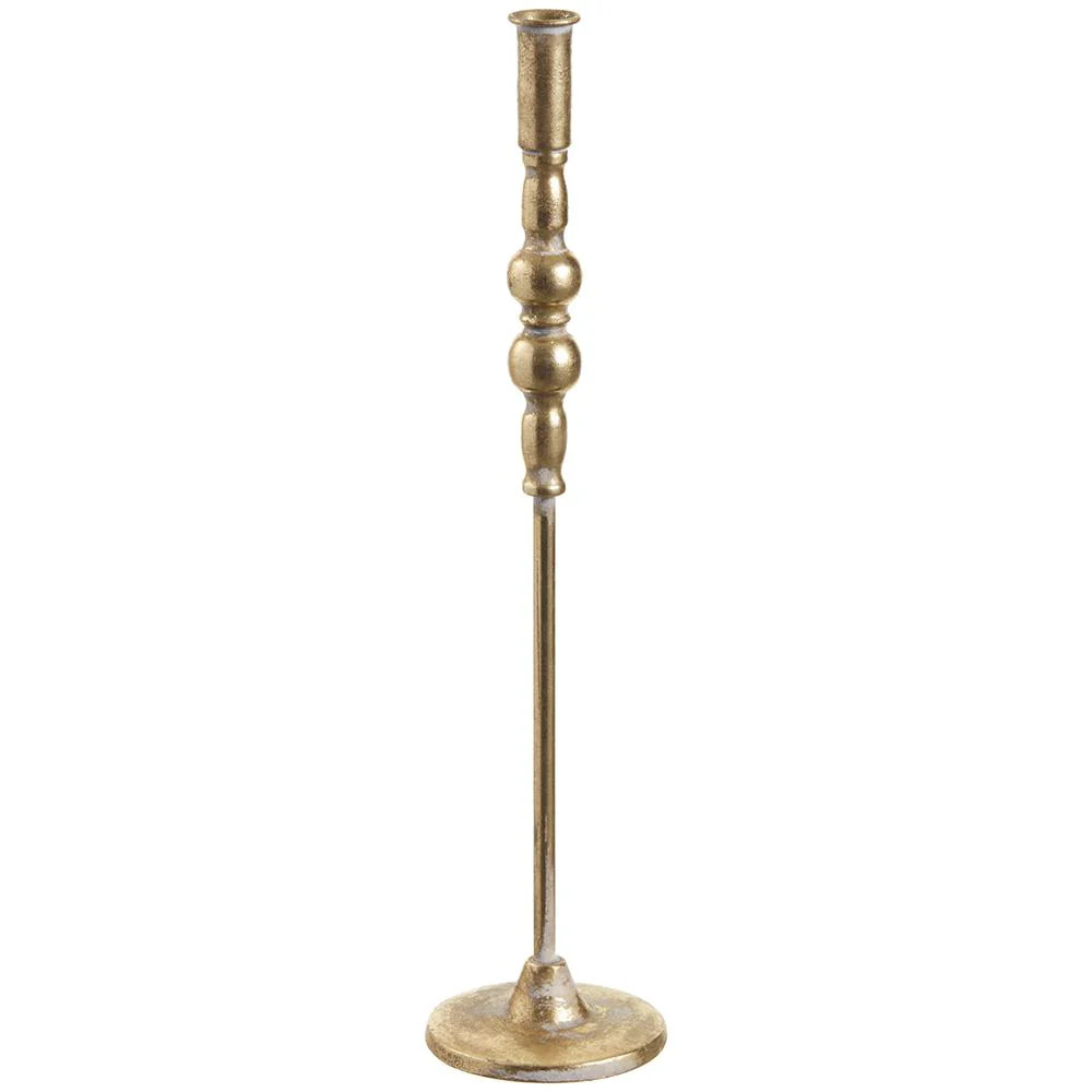 Antique Gold 19" Taper Holder | Gatehouse No.1