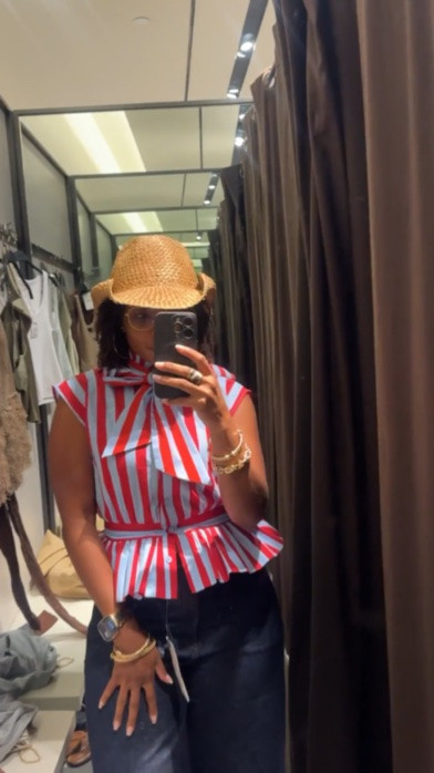 Another mini try on… still on the hunt for some filler tops in my wardrobe … which one you rocking with? 

All items in a medium. The red and blue top you need to size up! That medium was fitting like a smedium 😩.

#LTKootd #LTKOver40