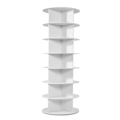 7 Tiers Rotating Shoe Rack Tower, 360° Spinning Shoe Rack, Revolving Storage Round Carousel Display, Freestanding Lazy Susan Organizer Display for Bed | Wayfair North America