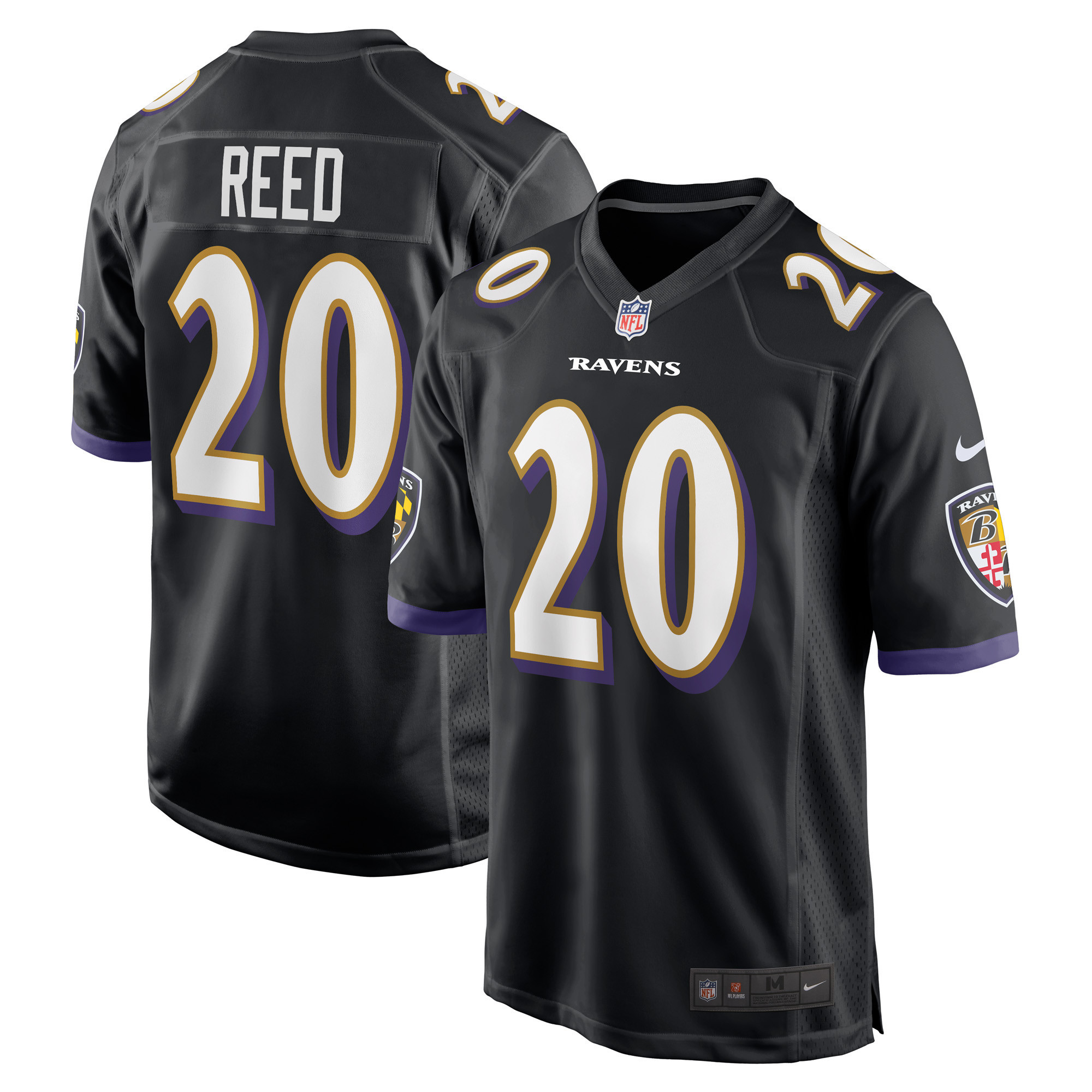 Men's Nike Ed Reed Black Baltimore Ravens Retired Player Jersey | Fanatics