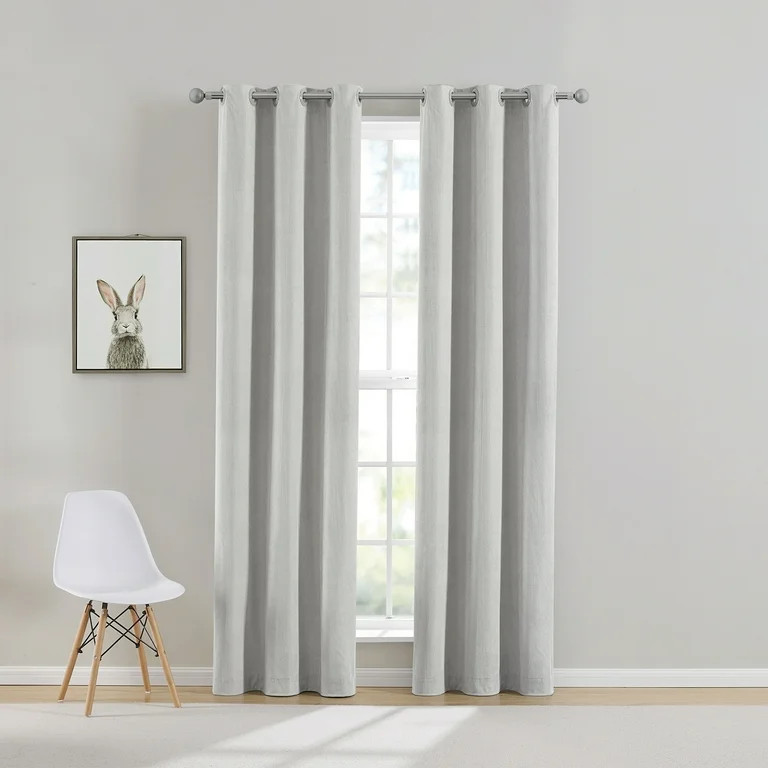 Your Zone Kids' Corduroy Blackout Curtain Panel, 1 Panel, Soft Silver, 38" W x 84" L | Walmart (US)