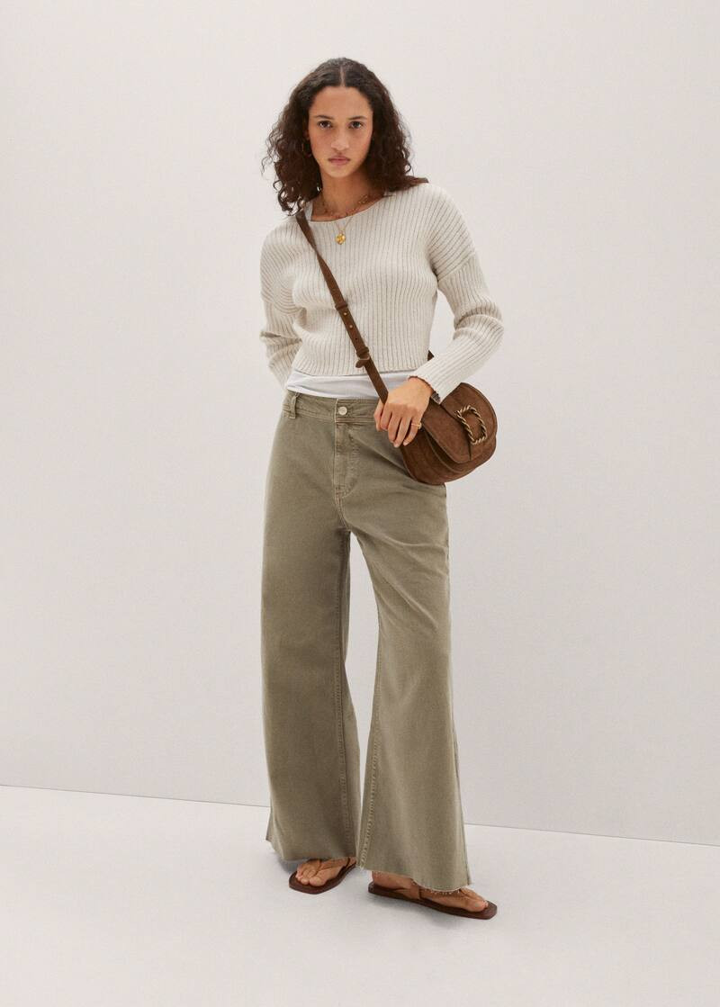 Gerippter Pullover mit Bateau-Ausschnitt | MANGO (DE)