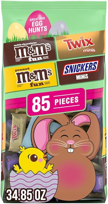 M&M'S Milk Chocolate, M&M's Peanut, SNICKERS & Twix Milk Chocolate Fun Size and Mini Assorted Eas... | Amazon (US)