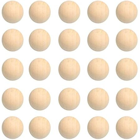 Jdesun 12 Pieces Unfinished Wooden Balls, Large Round Craft Balls for DIY Projects, Kids Arts and Cr | Amazon (US)