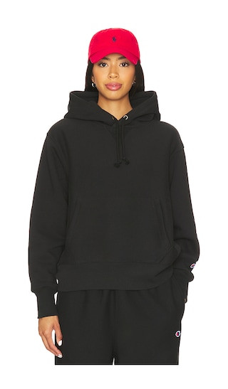 Essentials Reverse Weave Hoodie Sweatshirt in Black | Revolve Clothing (Global)