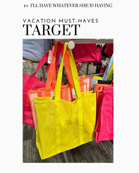 Vacation must-haves from Target - yellow mesh beach tote bag
#vacation #resort #beach #totebag #beachbag #beachtote #pool #poolbag #pooltote


#LTKItBag #LTKSwim #LTKTravel