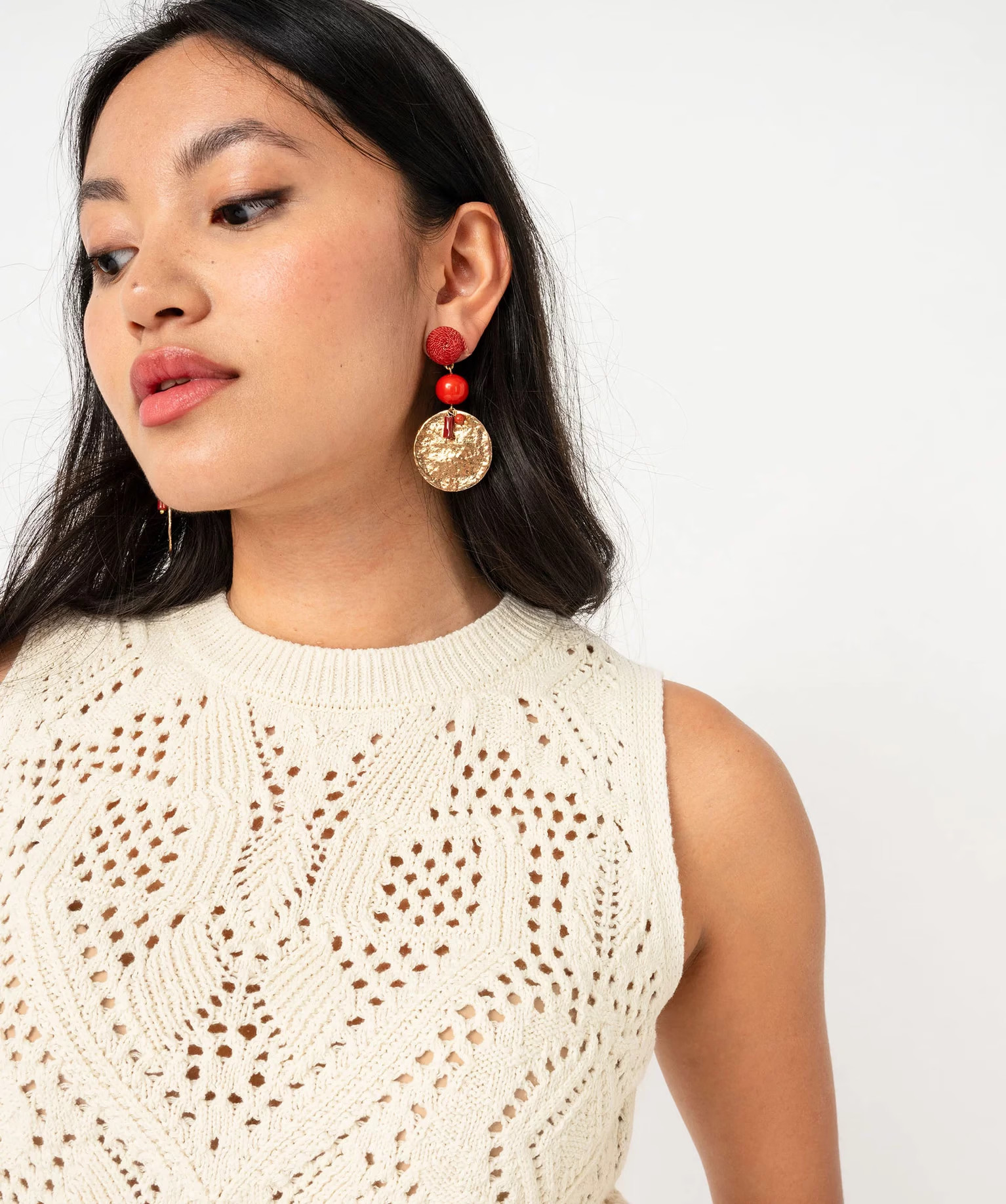 Pull sans manches ajouré femme | Gemo