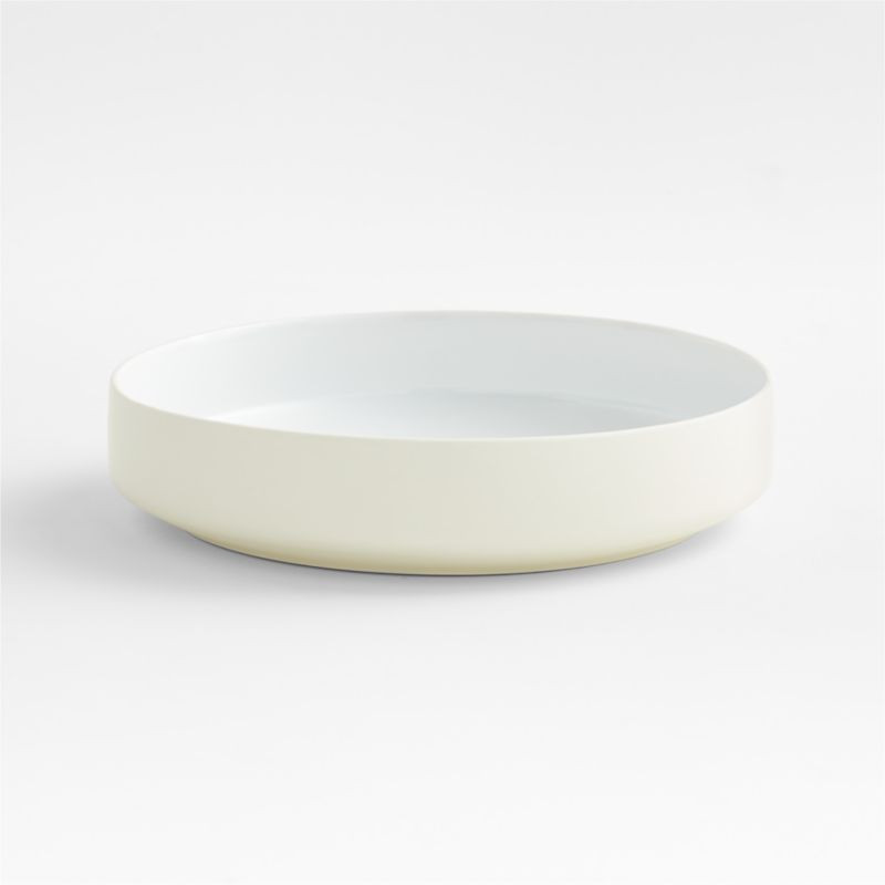 Tour White Porcelain Low Bowl + Reviews | Crate & Barrel | Crate & Barrel