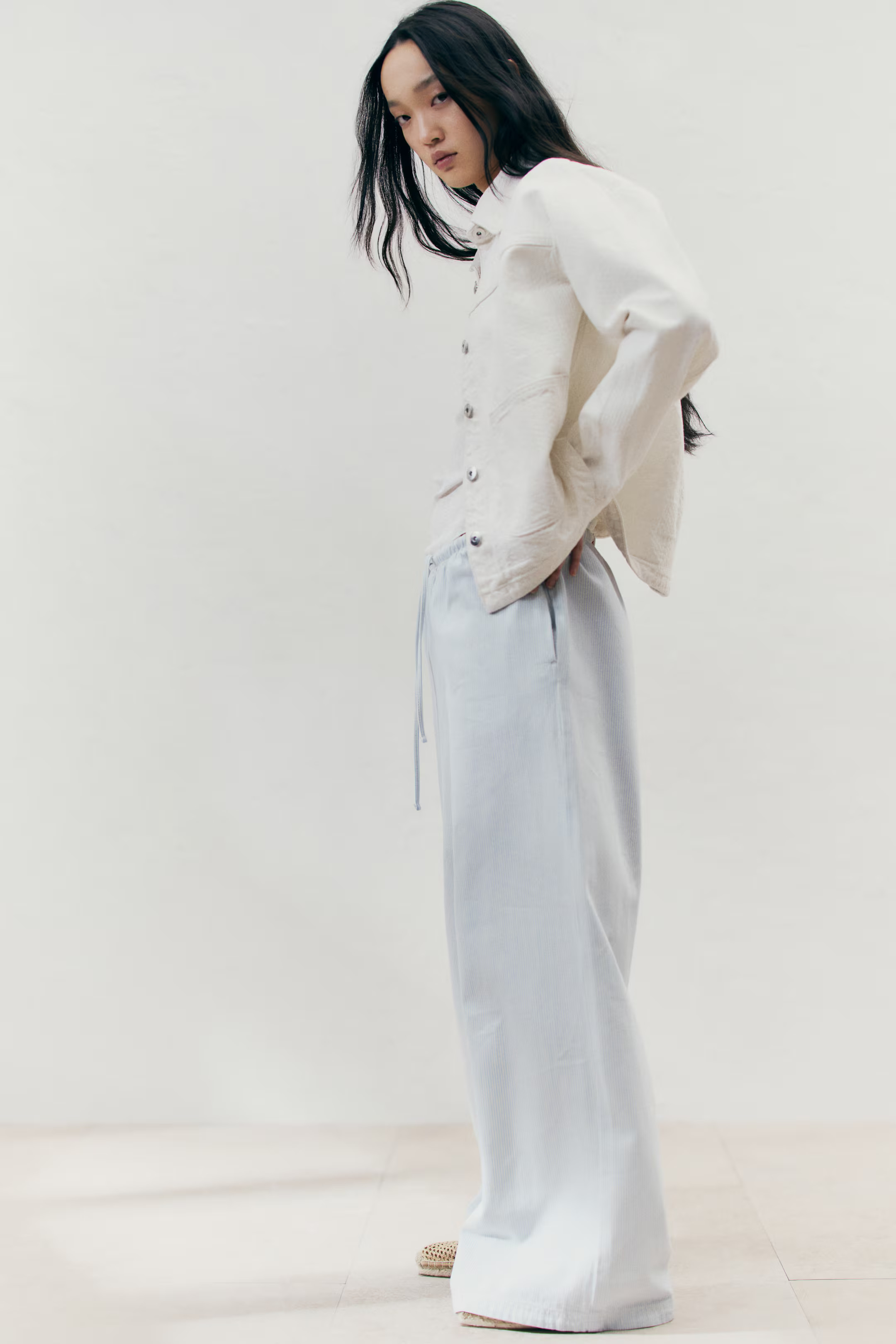 Denim Drawstring Pants | H&M (US + CA)