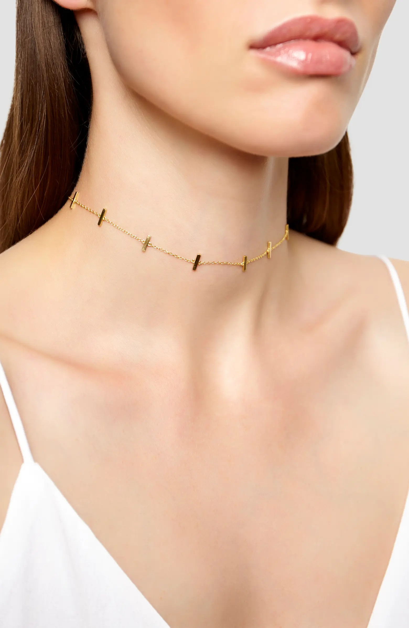 Argento Vivo Sterling Silver Bar Station Chain Choker | Nordstrom | Nordstrom