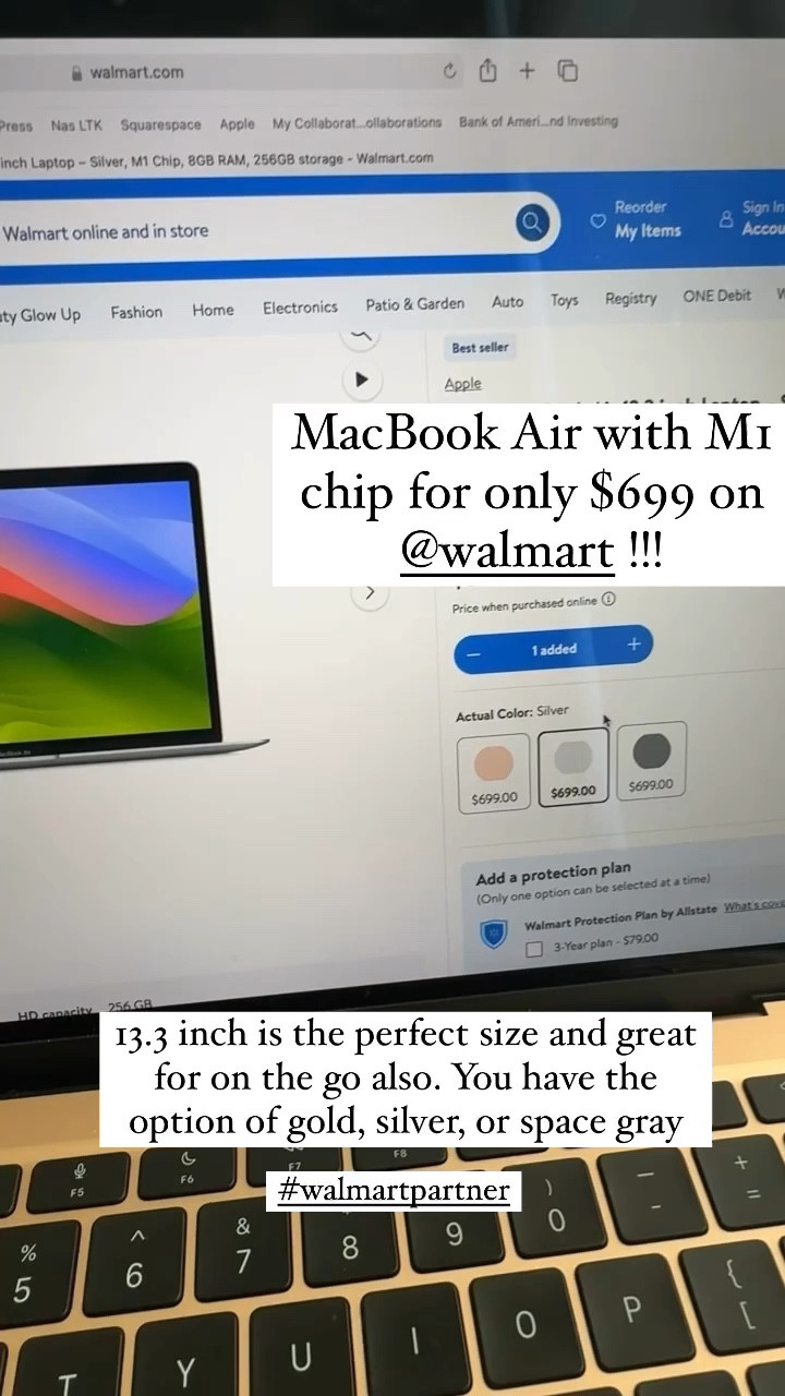 I can't get over this deal on the MacBook Air with Apple M1 chip for pinky $699 @walmart #walmartaprtner 

#LTKfamily #LTKhome