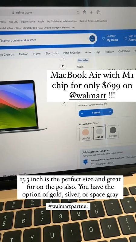 I can't get over this deal on the MacBook Air with Apple M1 chip for pinky $699 @walmart #walmartaprtner 

#LTKfamily #LTKhome