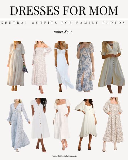 A roundup of some summer family photo dresses for mom. I love these looks for any neutral location (but especially beach family photos). 

Pair a white dress with any color for  beautiful neutral family picture outfits. Check out some of the styled outfits on my LTK with these dresses for your family. 

White dress - summer family picture outfits - family photo dress - rehearsal dinner dress 

#LTKstyletip #LTKfamily #LTKfindsunder100