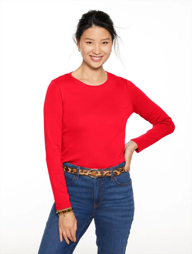 Long Sleeve Crewneck Tee | Talbots