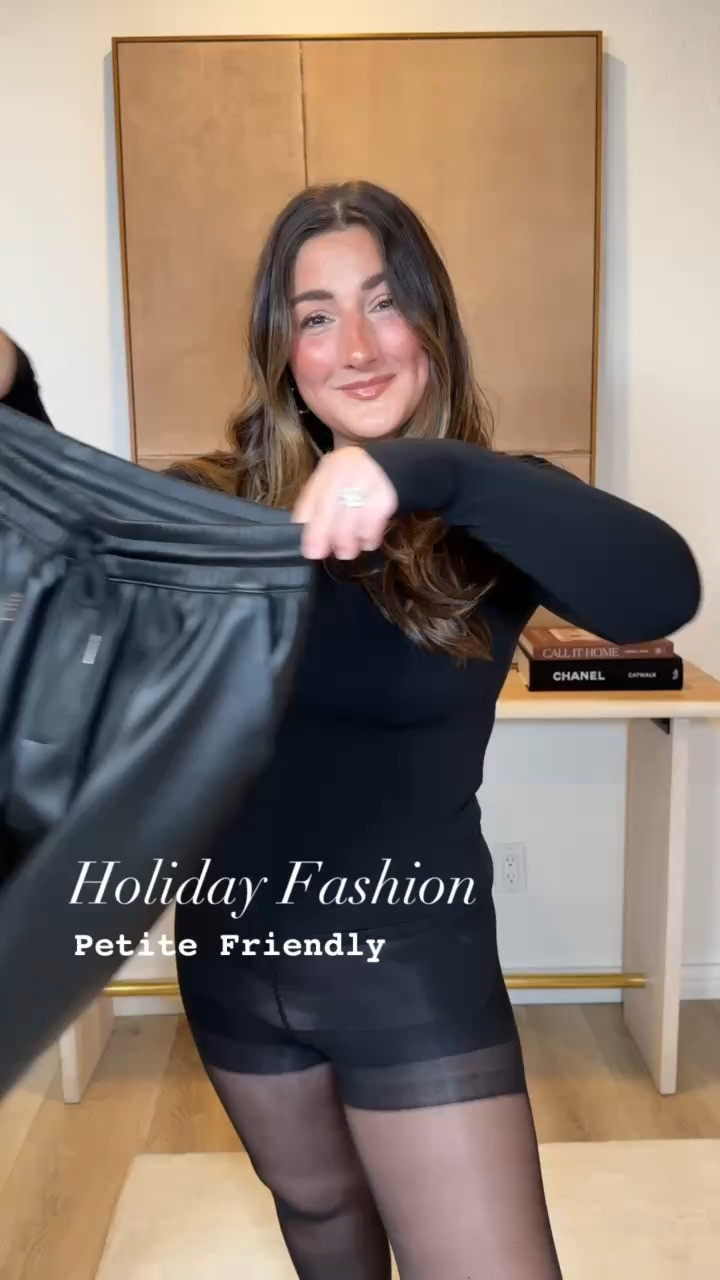 Entire look is Amazon!! Petite friendly holiday outfit inspo! 

Dress size small 
Sparkle bow top size small 
faux leather pants size small 
cropped kitten heels run tts 

Amazon fashion, holiday party, new year's eve outfit



#LTKSaleAlert #LTKHoliday #LTKWatchNow