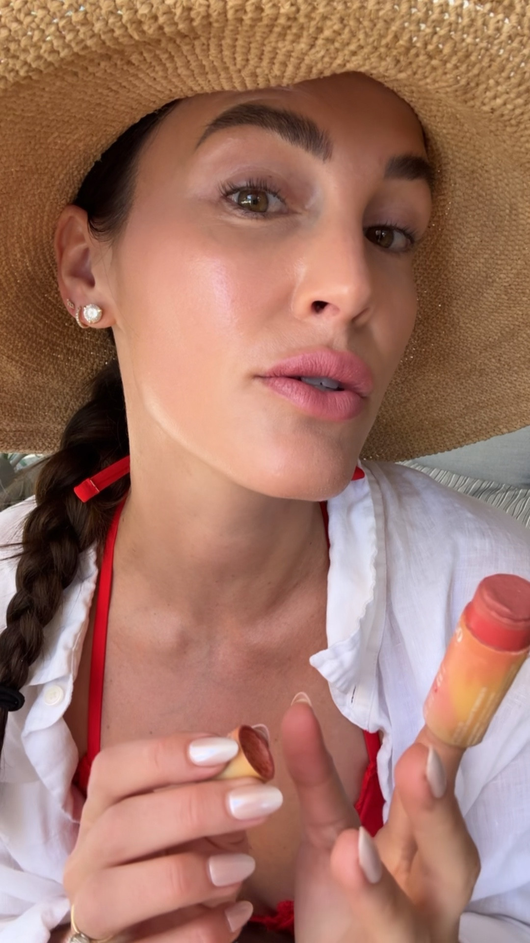 Clean SPF face stick oil and bay rose lip balm☀️💋

Bikini
Target 
Linen shirt 
Spring break outfit 

#LTKSwim