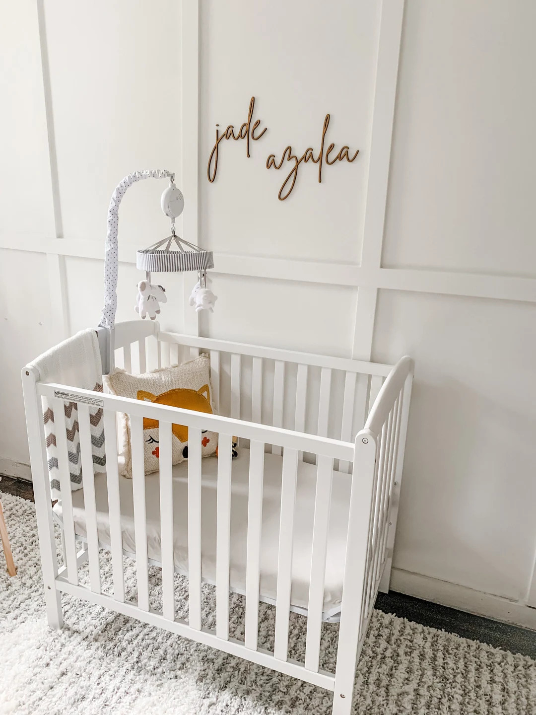 Baby Name Cutout for Nursery Above the Crib Name Sign - Etsy | Etsy (US)