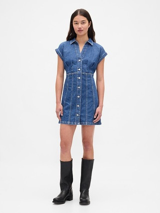 Denim Seamed Mini Dress | Gap (US)