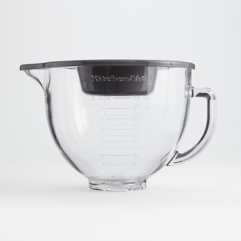 KitchenAid Stand Mixer 5-Qt. Glass Mixing Bowl with Measurement Markings and Lid + Reviews | Crat... | Crate & Barrel