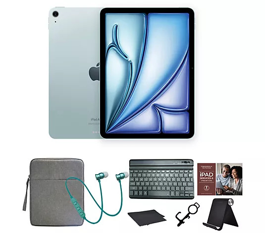 All-New Apple iPad Air 11" M2 128GB Wi-Fi w/ Accessories & Voucher - QVC.com | QVC