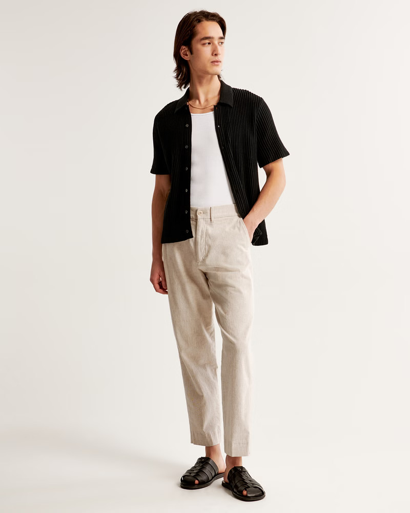 Men's Plisse Button-Through Sweater Polo | Men's Tops | Abercrombie.com | Abercrombie & Fitch (US)