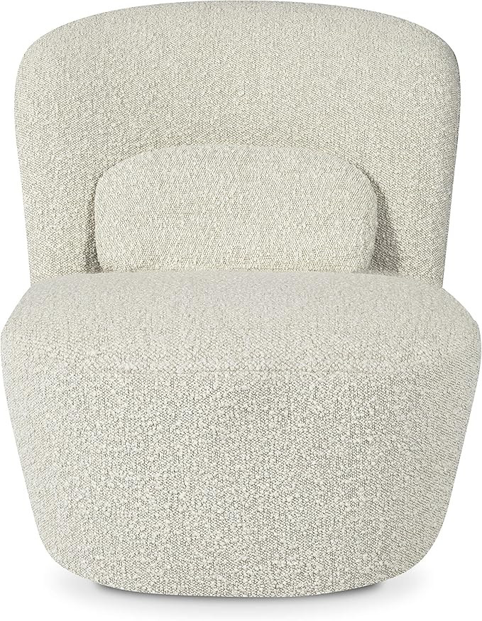 POLY & BARK Elia Swivel Chair, Crema White Boucle | Amazon (US)