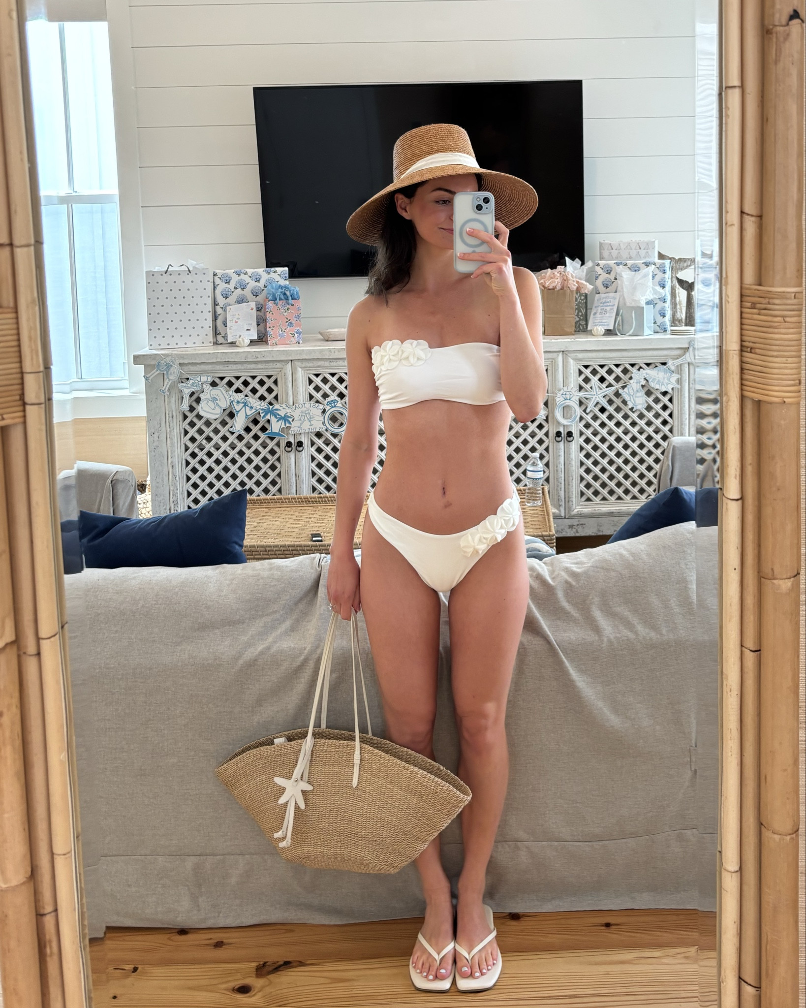 Affordable bikini set paired with woven bag/hat to add texture! Perfect for a bachelorette pool day or honeymoon beach vacation.

#2026bride #bride #bachelorette #honeymoon #swim #bikini #bridal #weddingwardrobe

#LTKootd #LTKTravel #LTKWedding