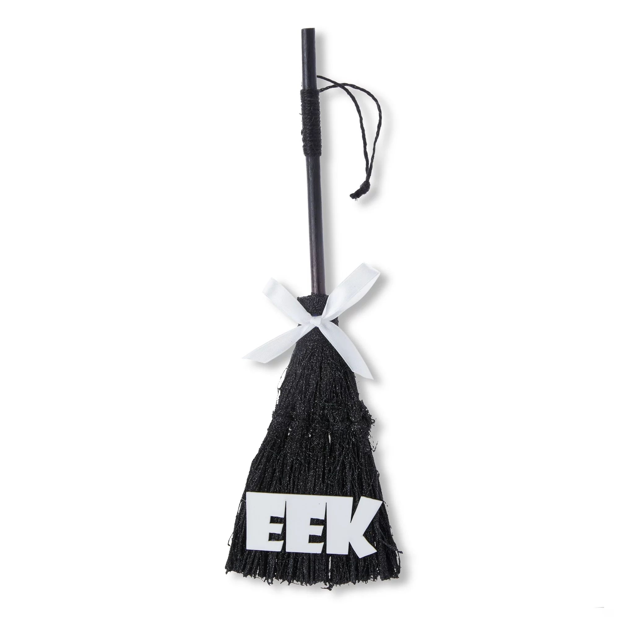 Halloween Black Eek Broom Hanging Decoration, 3.38"L x 0.25"W x 11"H, Way To Celebrate | Walmart (US)