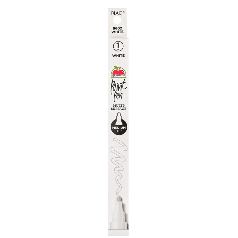 Apple Barrel Multi-Surface Medium Tip Paint Pen, White, 1 Piece | Walmart (US)