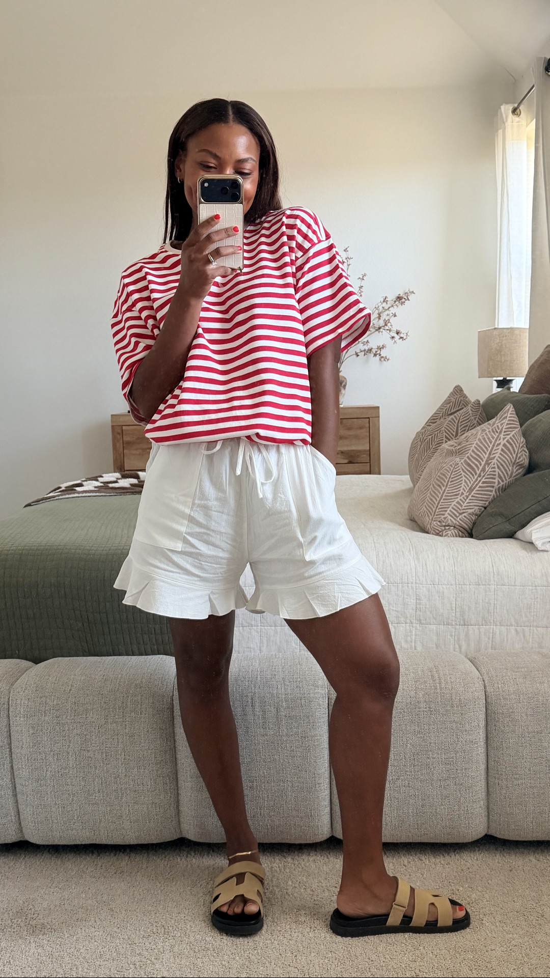 Top: meduim 
Shorts: small

#LTKmomlife #LTKootd #LTKSaleAlert