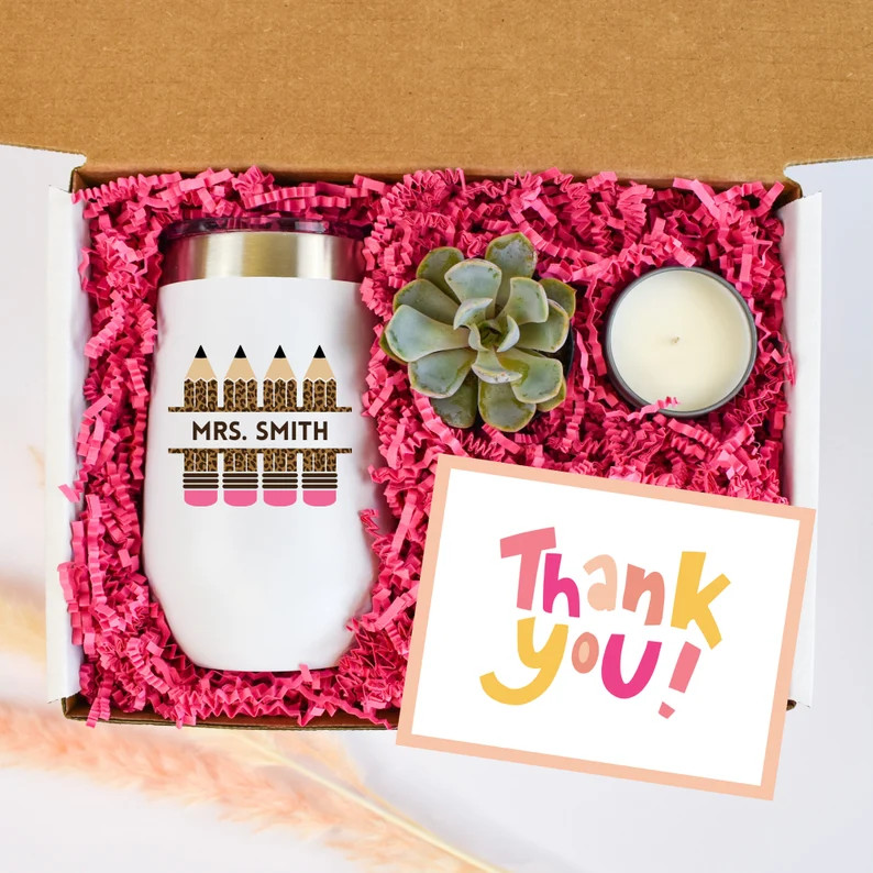 Personalized Teacher Gift Box, End of Year School Gift, Thank You Teacher Gift Box, Thank You Tea... | Etsy (US)