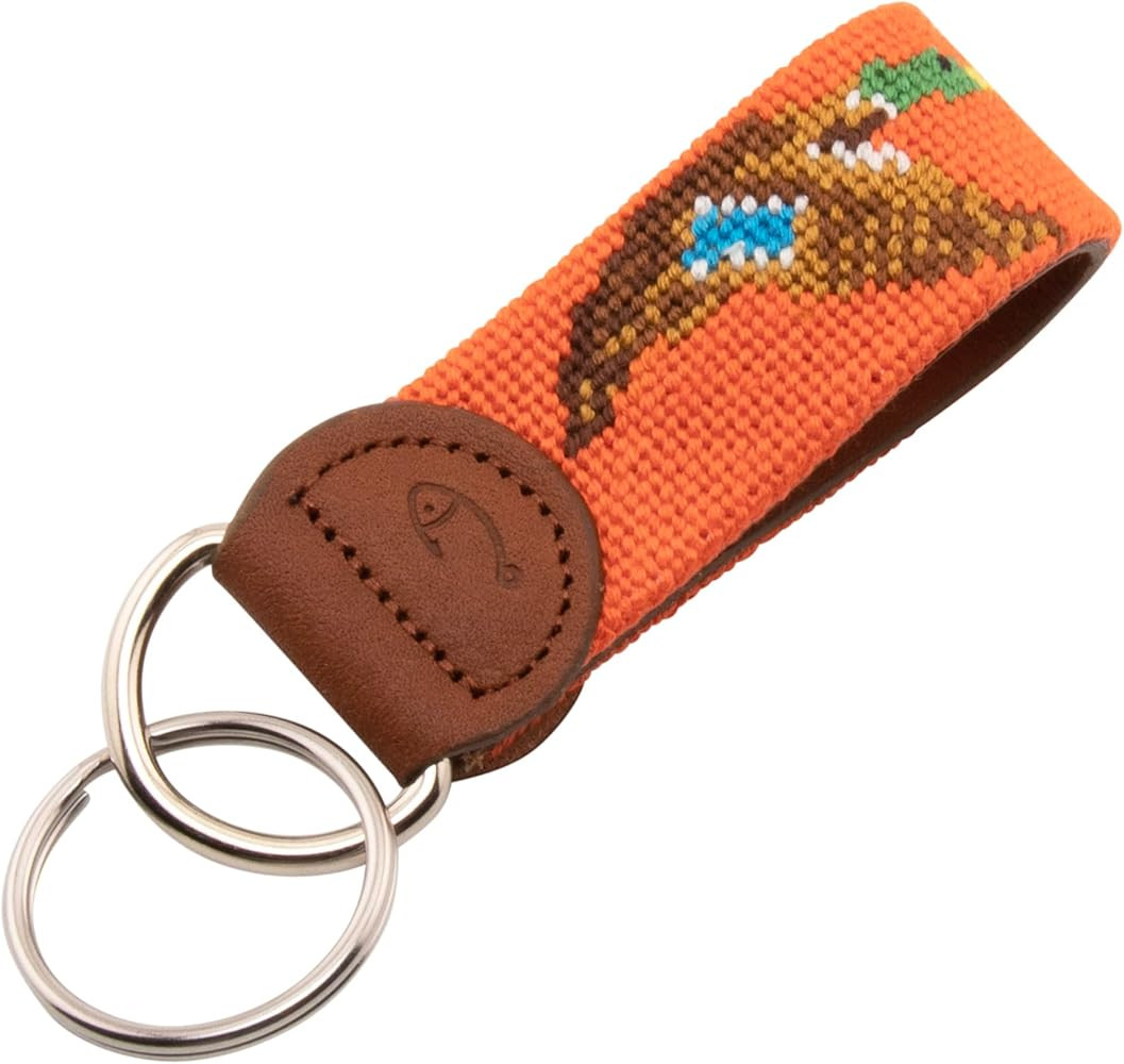 Leather Hand-Stitched Needlepoint Key Fob or Key Chain | Amazon (US)