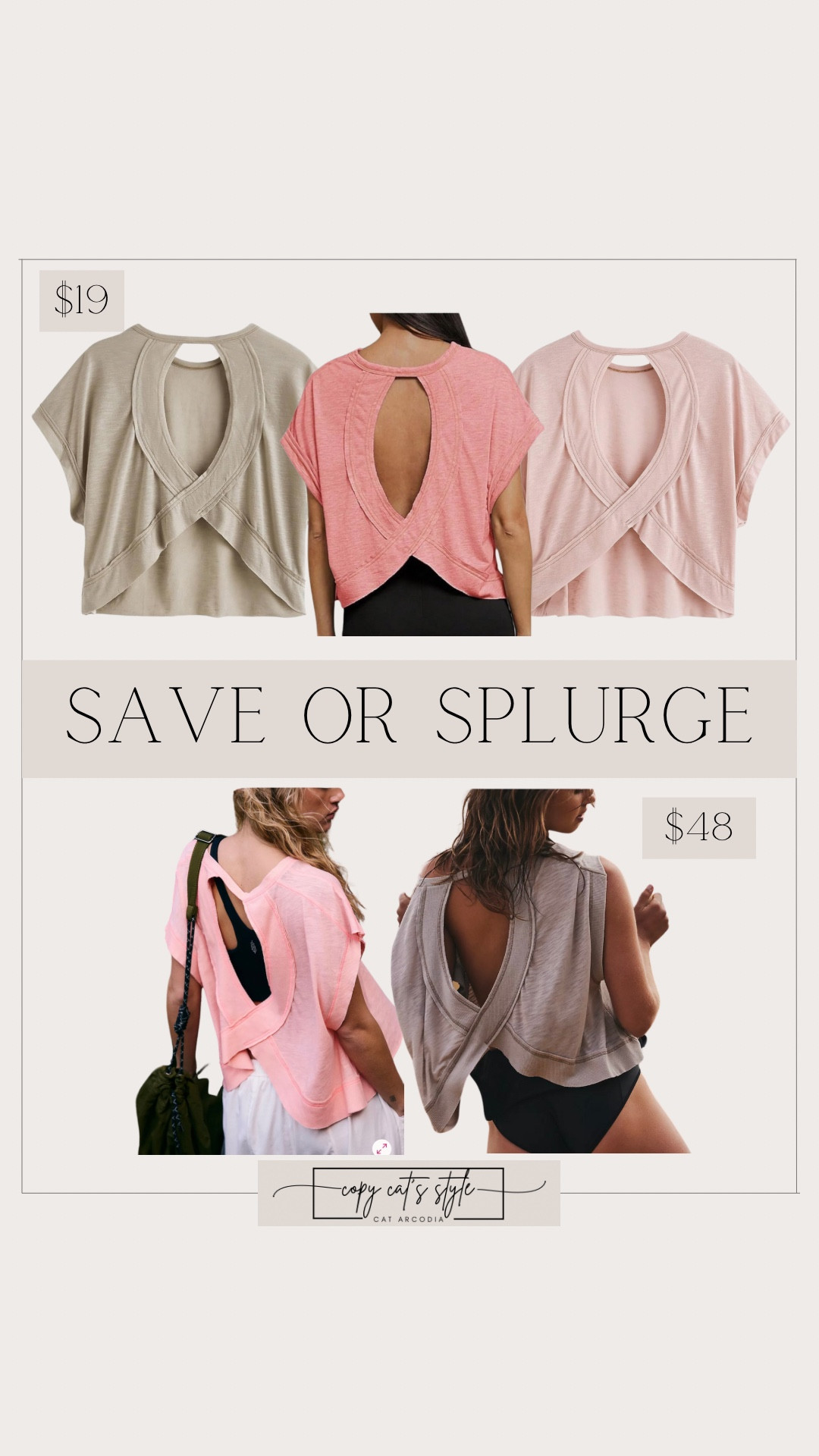 Save or splurge on free people activewear my time tees. Amazon criss cross open back tops.

#LTKActive #LTKFindsUnder50 #LTKStyleTip