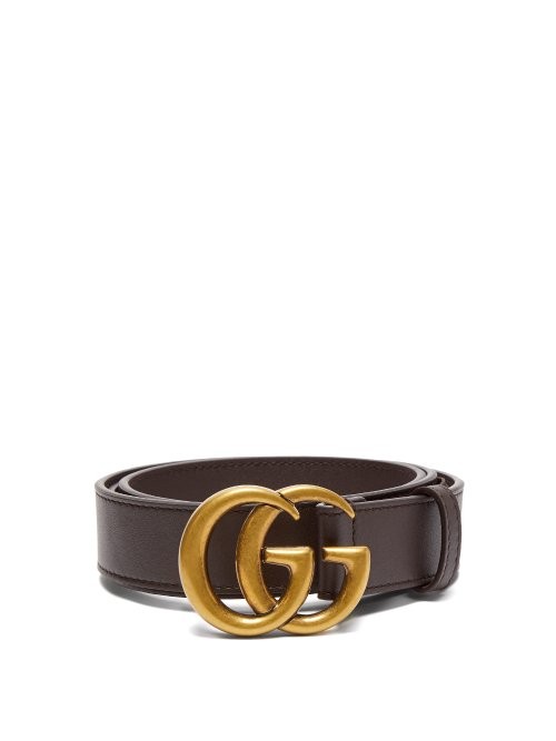 Gucci - GG Leather Belt - Mens - Brown | Matches (US)