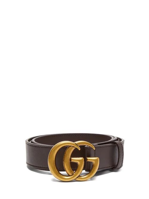 Gucci - GG Leather Belt - Mens - Brown | Matches (US)