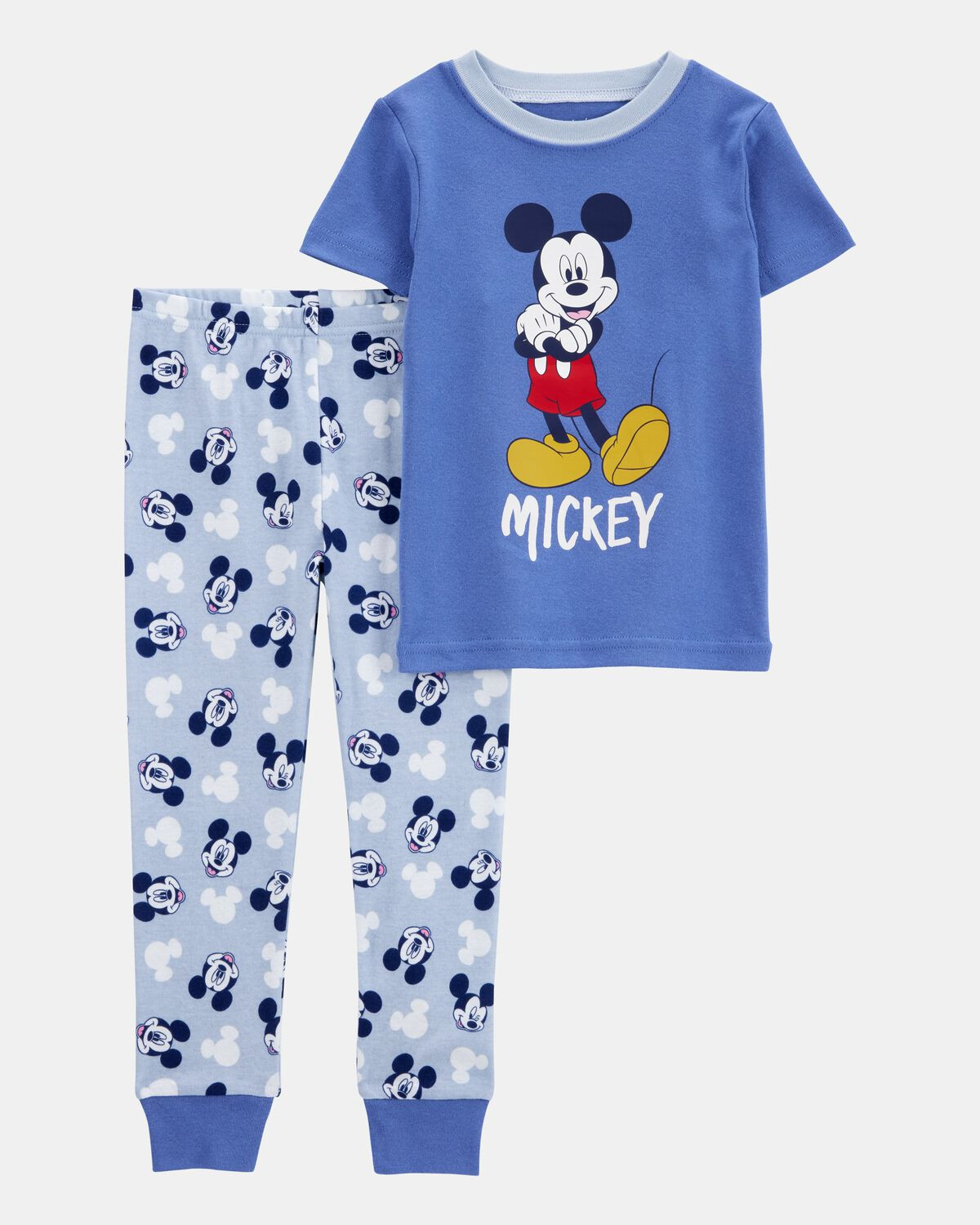 Toddler Disney© Mickey Mouse Snug-Fit Cotton 2-Piece Pajamas - Blue | Carter's Inc