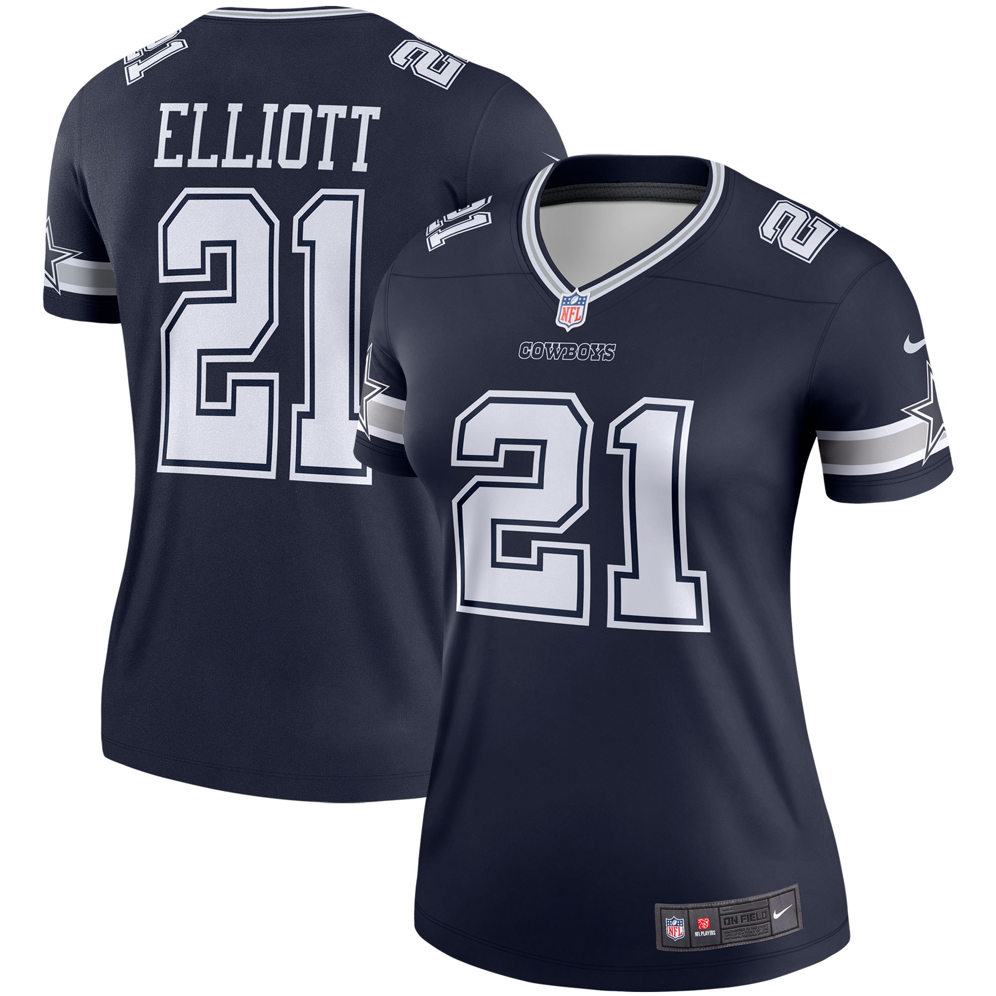 Women's Nike Ezekiel Elliott Navy Dallas Cowboys Legend Player Jersey | Fanatics